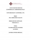 Valoracion de acciones