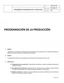 Procedimiento programación de compras