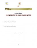 Actividad unidad 1 Identificando argumentos. Violencia de género