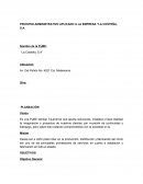 PROCESO ADMINISTRATIVO APLICADO A LA EMPRESA “LA COSTEÑA, S.A.