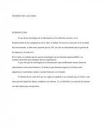 INTERNET DE LAS COSAS. Página 1