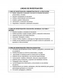 LINEAS DE INVESTIGACION