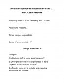 Trabajo práctico N° 1 Cuerpo, corporalidad