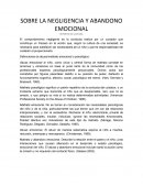 NEGLIGENCIA Y ABANDONO EMOCIONAL