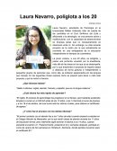 ENTREVISTA Laura Navarro, políglota a los 20