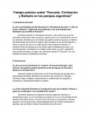 Trabajo práctico sobre "Facundo. Civilización y Barbarie en las pampas argentinas"