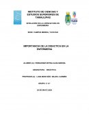IMPORTANCIA DE LA DIDACTICA EN LA ENFERMERIA