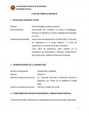 PLAN DE TRABAJO DOCENTE