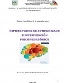 MANUAL DE DIFICULTADES DE APRENDIZAJE. 2020