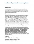 Informe de proceso de pastel de plátano