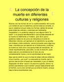 La concepción de la muerte en diferentes culturas