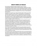 ENSAYO SOBRE LAS FAMILIAS