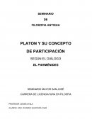PLATON Y SU CONCEPTO DE PARTICIPACIÓN SEGÚN EL DIÁLOGO