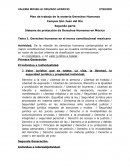 Plan de trabajo de la materia Derechos Humanos