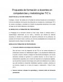 Propuesta de formación a docentes en competencias y metodologías TIC´s