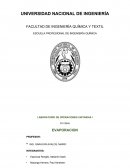 LABORATORIO DE OPERACIONES UNITARIAS I EVAPORACION
