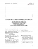 Calculo de la Tensión Mínima por Torques