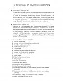 Tai Chi forma de 24 movimientos estilo Yang