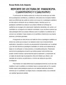 REPORTE DE LECTURA DE PARADIGMA CUANTITATIVO Y CUALITATIVO