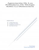 Apreciación De Los Pobladores De Motupe Sobre La Democracia en Perú