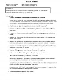 MANTENIMIENTO MECANICO. EJERCICIOS DE FRICCION. Página 1
