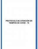 Protocolo de atención en tiempos de Covid-19