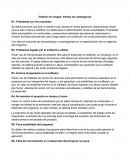 Gestión de riesgos: Planes de contingencia