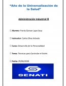 Desarrollo de la Personalidad. Técnicas para Controlar el Estrés