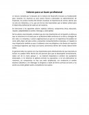 Valores para un buen profesional