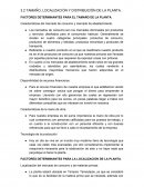 TAMAÑO, LOCALIZACIÓN Y DISTRIBUCIÓN DE LA PLANTA