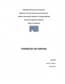 Instalación de tuberías