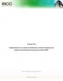 Implementación de un sistema de Planificación y Control de Gestión para el empresa comercializadora de productos cosméticos NMP