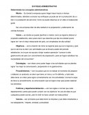 ENFOQUE ADMINISTRATIVO Determinada los conceptos administrativos