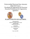 Planta piloto de alcohol