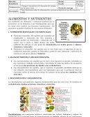 Ciencias Naturales. Alimentos y nutrientes