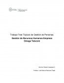 Gestión de Recursos Humanos Empresa Omega Telecom