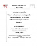 Mejora del proceso operativo para los procedimientos de recepción y tratamiento de aguas residuales sanitarias