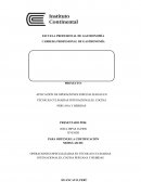 APLICACIÓN DE OPERACIONES ESPECIALIZADAS EN TÉCNICAS CULINARIAS INTENACIONALES, COCINA PERUANA Y BEBIDAS