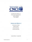 Historia de Mexico. Conformación del Estado