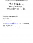 Guía didáctica de autoaprendizaje. Números racionales