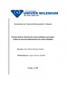 Examen abierto. Ejercicio de costos estimados, para poder evaluar la correcta elaboración de los costos estimados