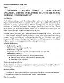 Memoria colectiva sobre el pensamiento katarista: estudio en el cambio político del mundo indígena contemporáneo