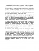 Análisis de la dignidad humana en el trabajo