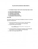 TALLER COSTOS DE MANO DE OBRA DIRECTA