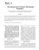 Movimiento en la Vertical y Movimiento Parabólico