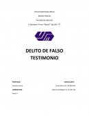 DELITO DE FALSO TESTIMONIO