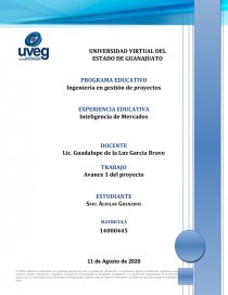 PROGRAMA EDUCATIVO Ingeniería en gestión de proyectos. Página 1