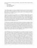 El oficio de Sociólogo, presupuestos epistemológicos