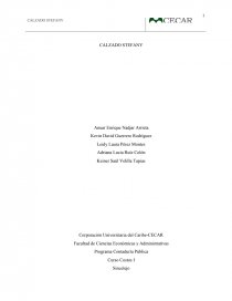 Proyecto de costos CALZADO STEFANY. Página 1