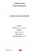 Fase de Planeación de un Proyecto Informatico